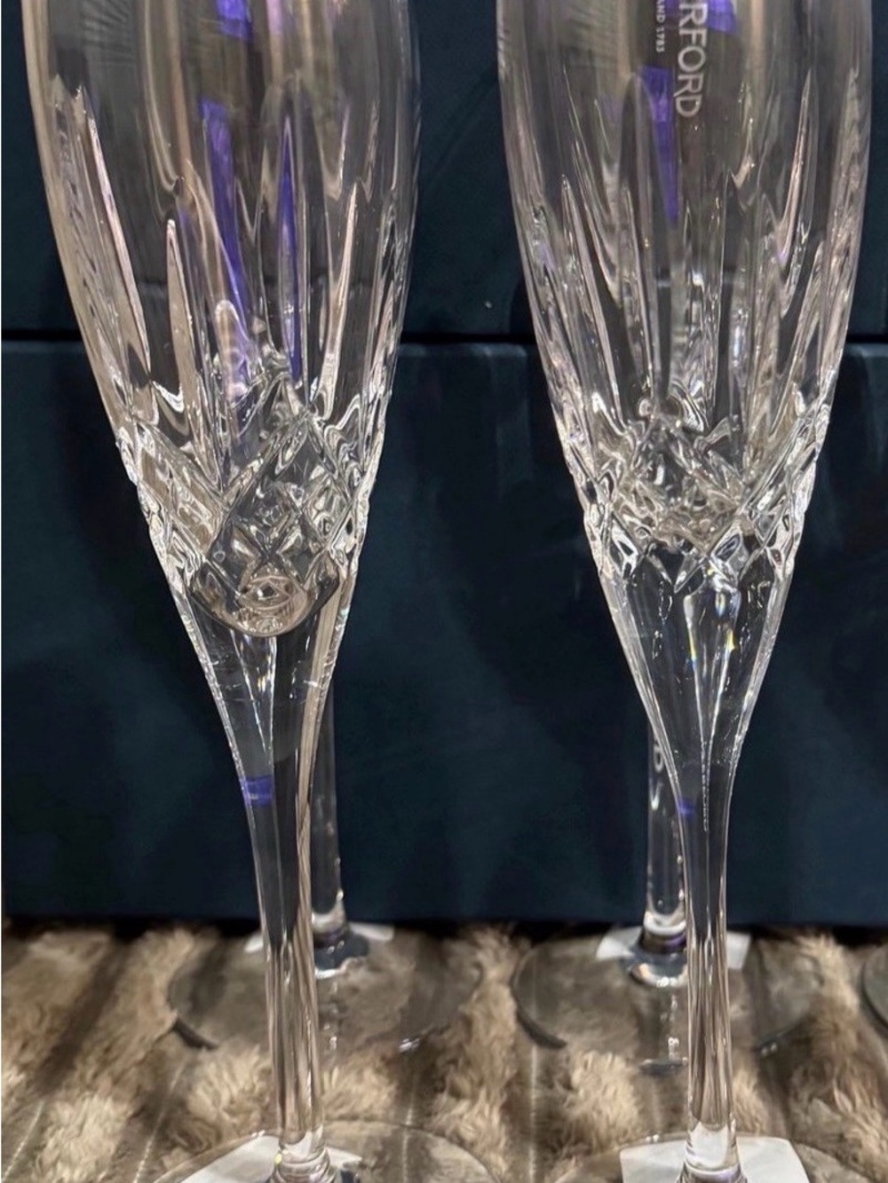 Waterford Lismore Nouveau Champagne Flute Brand new in box Set of 2